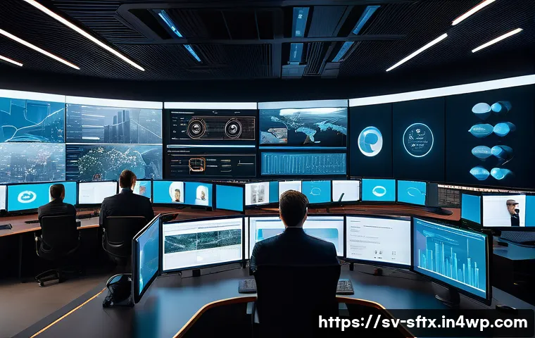 보안 오케스트레이션 자동화의 데이터 보안 - A high-tech cybersecurity operations center in Stockholm, Sweden, showing a diverse team of professi...