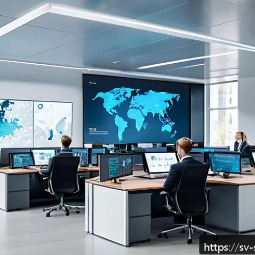 Home 33 보안 오케스트레이션 자동화의 기술적 진화 - A futuristic cybersecurity operations center featuring diverse professionals collaborating around la...