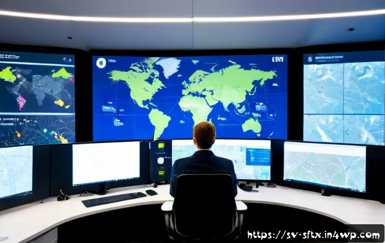Home 17 보안 오케스트레이션과 사이버 보안 인프라 - Photorealistic modern cybersecurity operations center in Stockholm, Sweden, two diverse security ana...